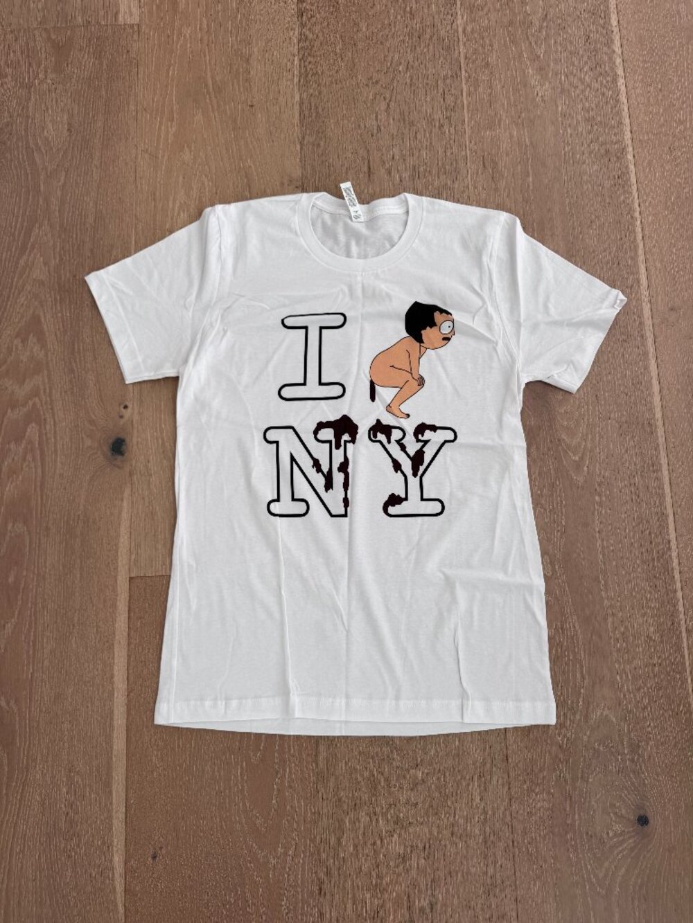 Bella Canvas 'I 💩 NY' Randy Marsh Short Sleeve Tee White Adult Medium